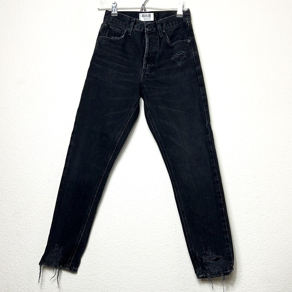 AGOLDE Jamie High Rise Jeans Compass Wash Distressed - Picture 3 of 11